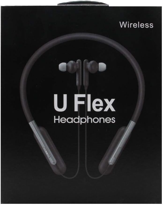 سماعات يو فليكس اللاسلكية متوافقة مع جميع هواتف أندرويد, ابل ايفون, تابلت, لاب توب وانظمة تشغيل الالعاب لون اسود