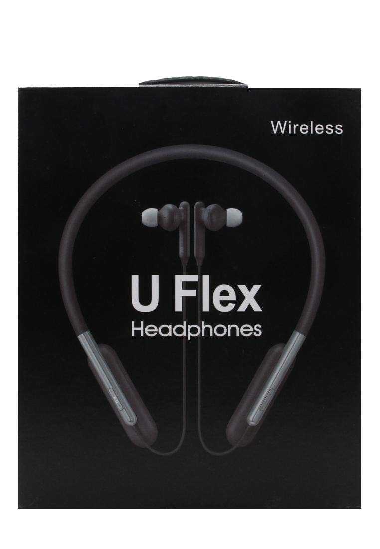 سماعات يو فليكس اللاسلكية متوافقة مع جميع هواتف أندرويد, ابل ايفون, تابلت, لاب توب وانظمة تشغيل الالعاب لون اسود