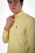 White Rabbit Collar Neck Long Sleeve Shirt for Men - Yellow, X-Large