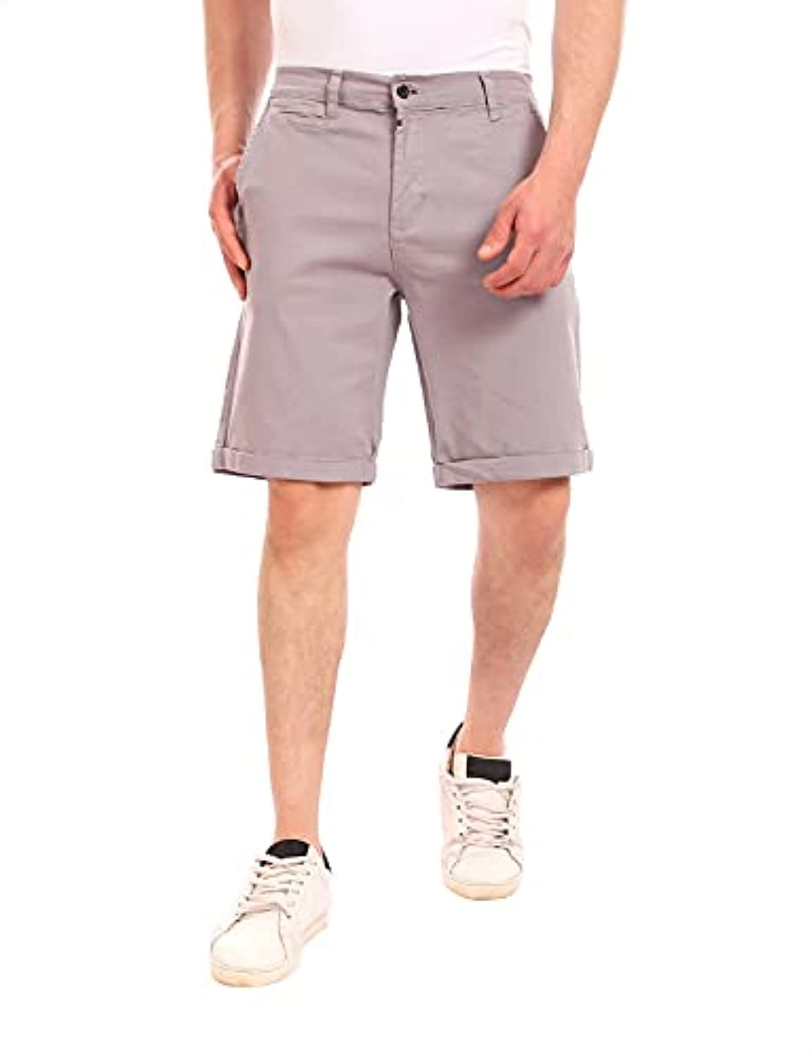 Andora Mens Side Pocket Button Closure Zip Up Cotton MNS Chino Short - Safqqa Egypt