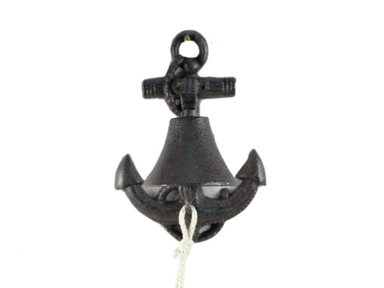 Cast Iron Wall Mounted Anchor Bell 8 Inch - Captains Bell - Rustic Wall Art – Safqqa Egypt