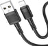 Hoco X83 - Victory Charging And Data Transmittion Cable (2.4A - 1M), USB-A To Lightning Plug, Compatible With Apple iPhone iPad Airpods