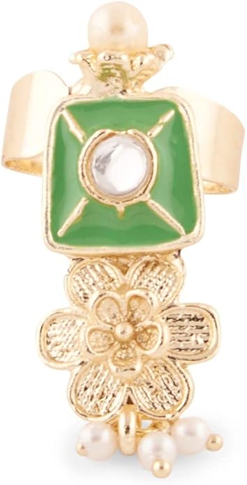 طقم مجوهرات نسائي من ماركة ZAVERI PEARLS موديل ZPFK13538 بتصميم ميناكاري 