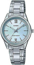 Casio Men's Stainless Steel Analog Round Water-Resistant Watch - Silver (Model LTP-V005D-2B3UDF)