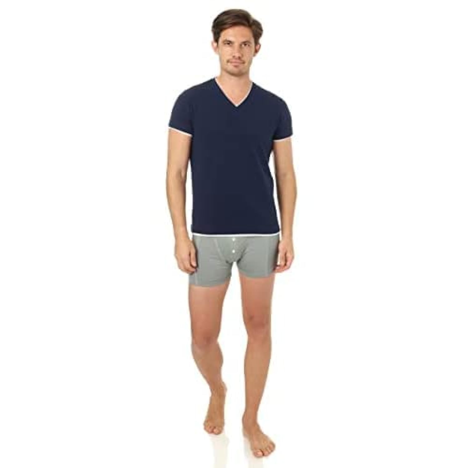 Hero Basic Men’s Set – 3 Double V-Neck T-Shirts + Free Boxer