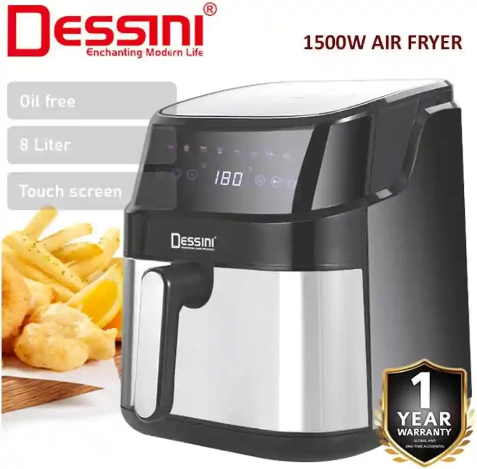 Dessini Digital Air Fryer 8 Litter 1500 Watt Model NO-DS-723D - Safqqa Egypt