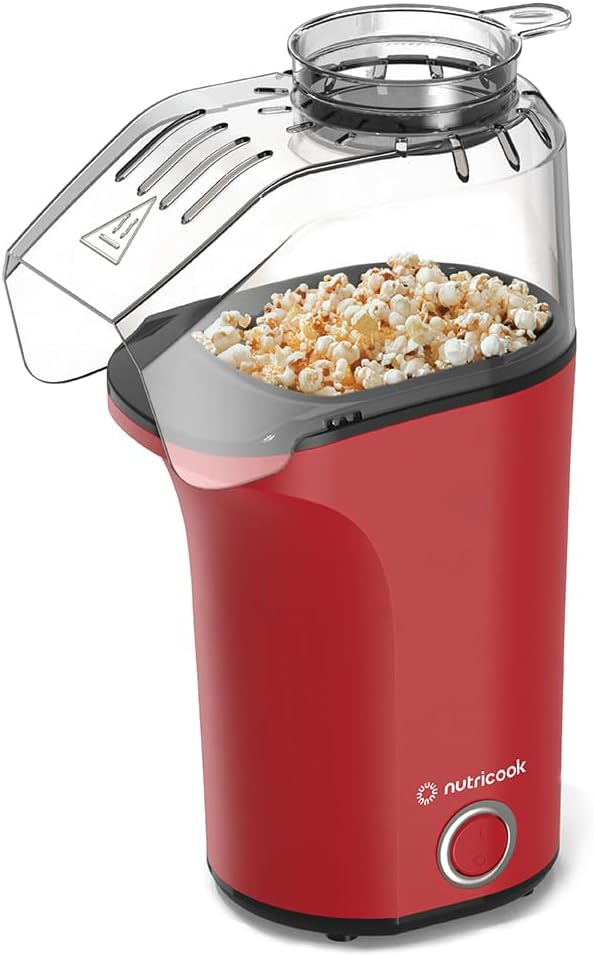 Nutricook Popcorn Maker NC-PM150R 16-Cup Oil-Free Hot Air Red – Safqqa Egypt