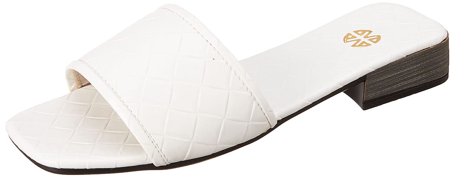 Club Aldo Quilted Square Toe Heeled Slides for Women