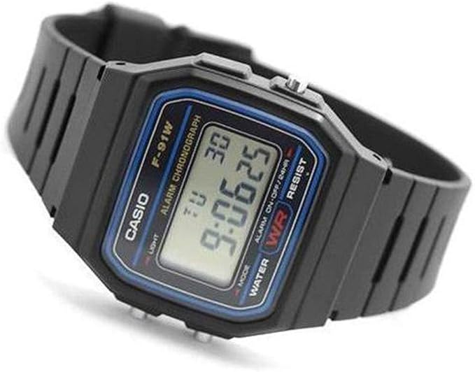 Casio F91W-1 Men Casual Watch Black Digital Quartz