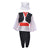 Fabric costume with fisherman design and fisherman hat for kids