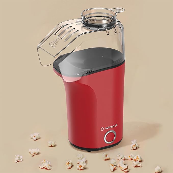 Nutricook Popcorn Maker NC-PM150R 16-Cup Oil-Free Hot Air Red – Safqqa Egypt
