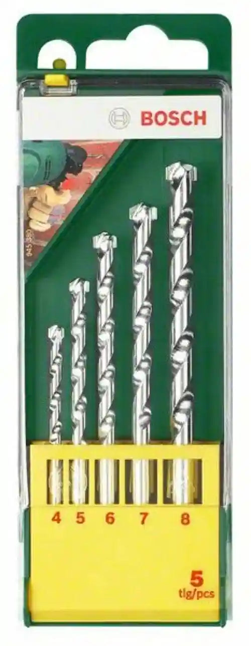 Bosch 2607019439 5pc Masonry Drill bit Set (4,5,6,7,8mm) - Safqqa Egypt