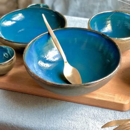 Decobate Handmade Blue Serving/Salad Bowl