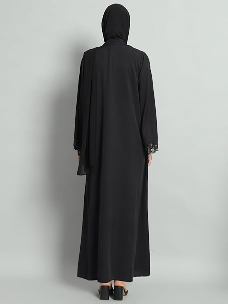 Styleville.in Women Abaya with Hijab Arabic Wear Black – Safqqa Egypt