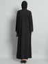 Styleville.in Women Abaya with Hijab Arabic Wear Black