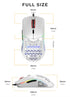 Glorious Model O Wired Gaming Mouse - RGB 67g Lightweight Ergonomic - Backlit Honeycomb Shell Design Mice ( White)