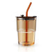 Generic Glass Cup With Straw And lid Made from high-quality, durable glass