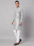 Styleville.in Men Cotton Textured Pajama Set Grey