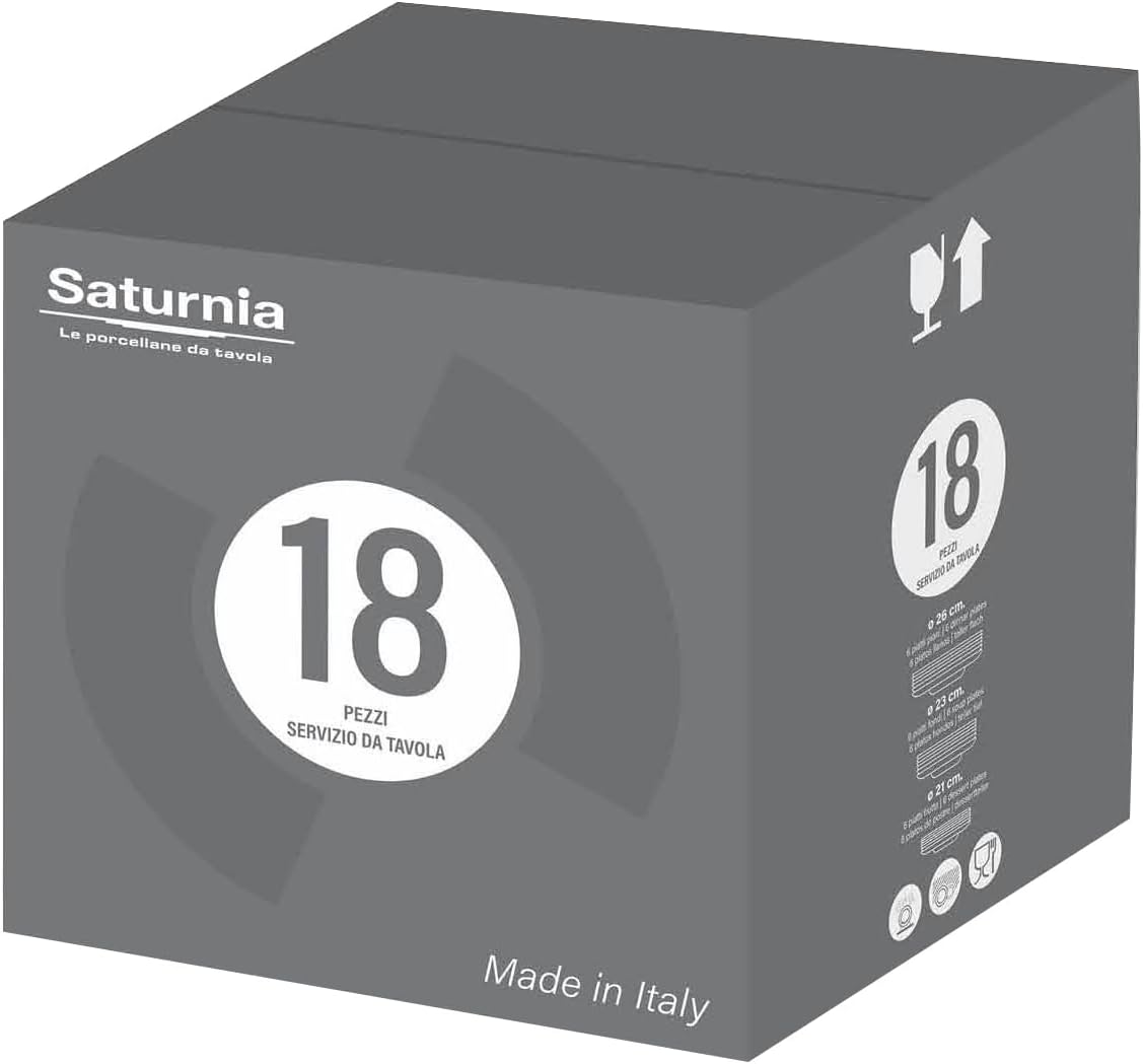 Saturnia Porcelain Set 18 Pieces  Made from high-quality, durable porcelain