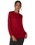Splash Round Neck Long Sleeve Solid T-Shirt for Women - Safqqa Egypt