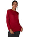 Splash Round Neck Long Sleeve Solid T-Shirt for Women - Safqqa Egypt