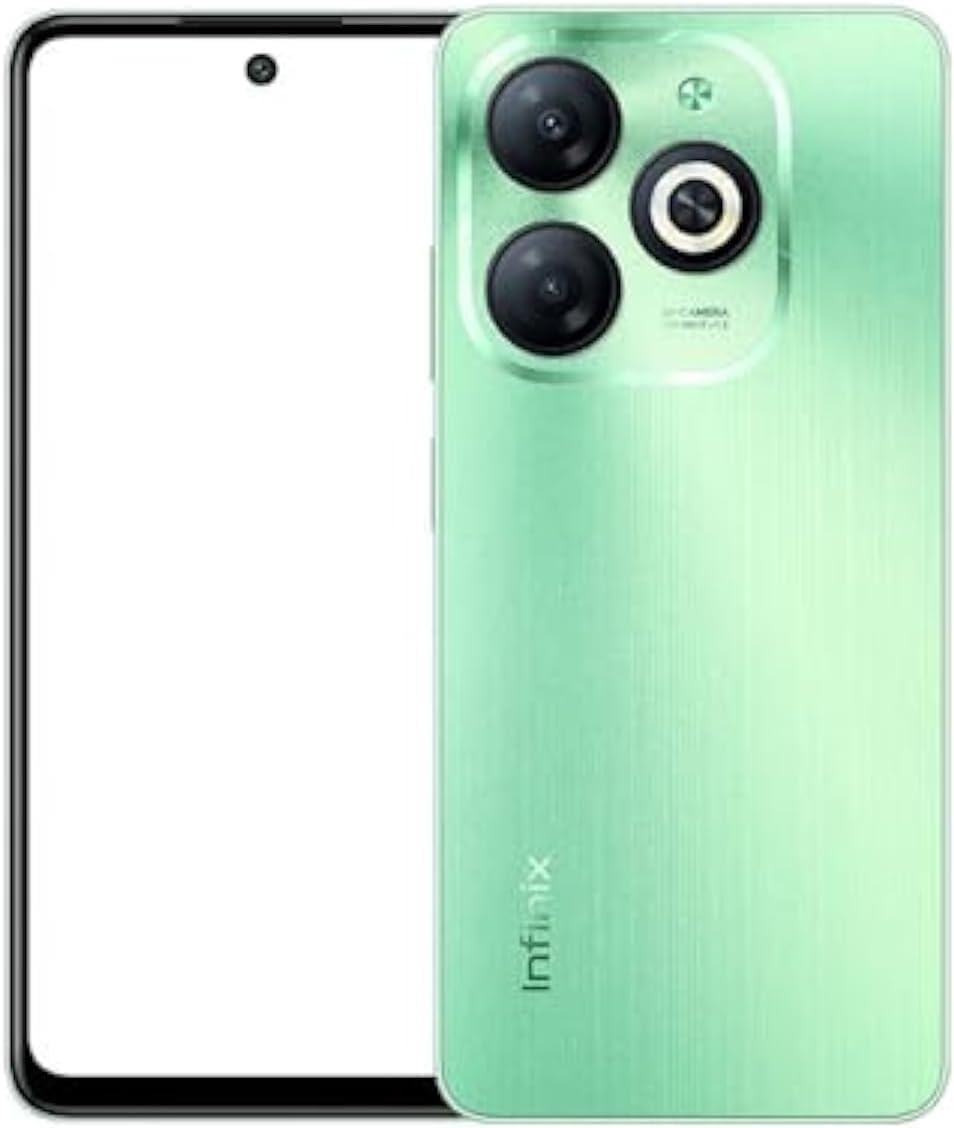هاتف Infinix Smart 8 (RAM: 4+4GB, ROM: 64GB)، شاشة HD+ مقاس 6.6 بوصة، كاميرا خلفية مزدوجة بدقة 13 ميجابكسل مع مصباح حلقي، كاميرا أمامية بدقة 8 ميجابكسل، بطارية 5000 مللي أمبير، شريحة Nano SIM مزدوجة، Type-C، Android 13 - Crystal Green 