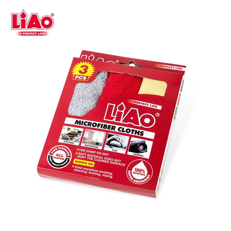 قماش لي آو G130019 ميكروفايبر 3 قطع 30x30 سم