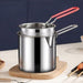 click2shop Small Deep Frying Pot with Strainer Basket – 1200ml Stainless Steel (Damage Box)