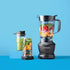 NutriBullet Full Size Blender + Combo , 7 Piece Set, Multi-Function High Speed Blender, Mixer System with Nutrient Extractor, Smoothie Maker, Dark Grey, 1000 Watts, NBC-0910B - Safqqa Egypt