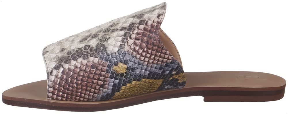 U By Misura Snake Embossed Faux Leather Round-Toe Slide Slippers for Women - Multi Color