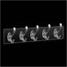 Al Yaseen Flexible Silicone Adhesive Hook Rack – 6 Hooks, 40×8 cm | Easy Wall Mount Organizer - Safqqa