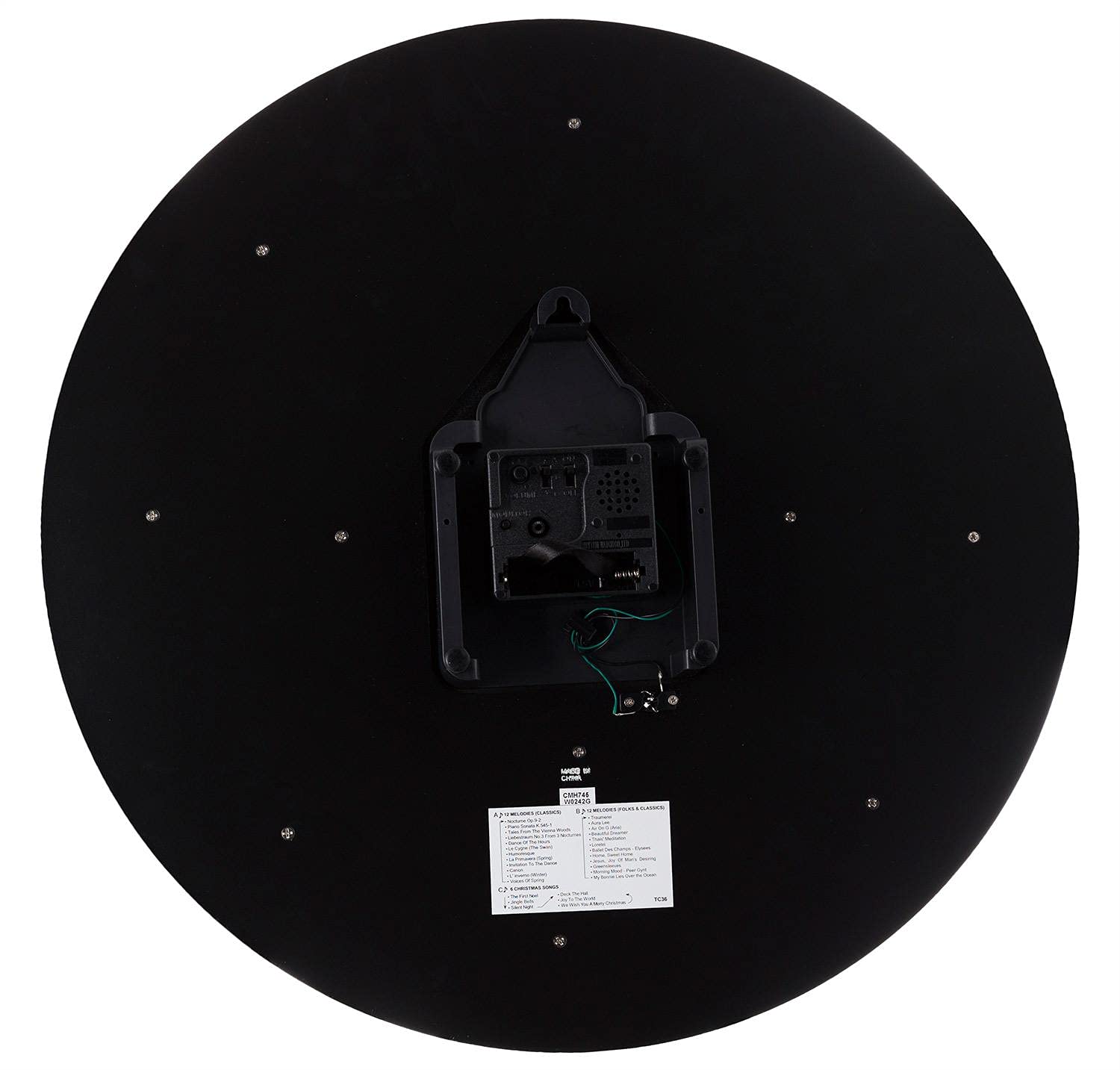 ساعة حائط ريذم، سوداء