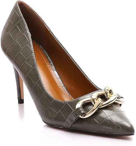 Dejavu Women's Blk-Croc Pumps - Safqqa Egypt