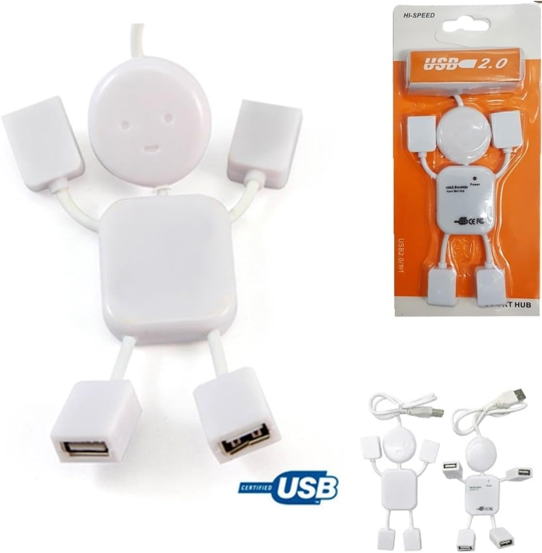كيندكس KX 3009 ميني محور/محول USB 2.0 بأربعة منافذ عالي السرعة - أبيض