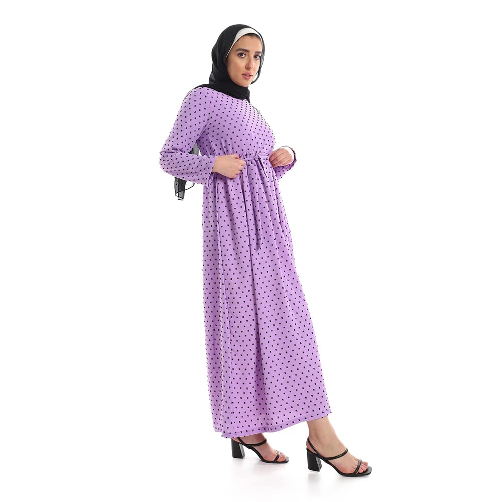 فستان JAMILA طويل بأكمام طويلة وحزام قابل للتعديل – أناقة محتشمة بطابع عصري