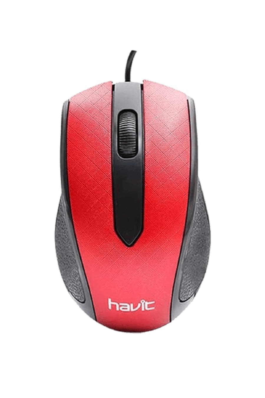 ماوس هافيت MS80 البصري – أحمر تركيب وتشغيل مباشر بدون برامج تحكم سلس ودقيق في المؤشر.