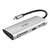 موزع منافذ متعددة 8 في 1 من WIWU مع شحن PD (3 منافذ USB 3.0، منفذ HDMI، منفذ RJ45، قارئات بطاقات) - رمادي