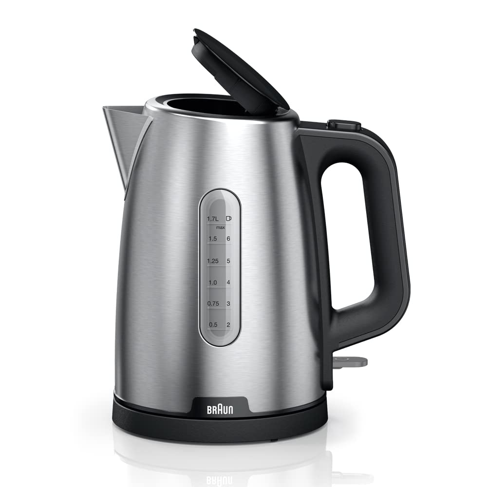 Braun PurShine Water Kettle, 2200 Watts, 1.7L Capacity, Stainless Steel