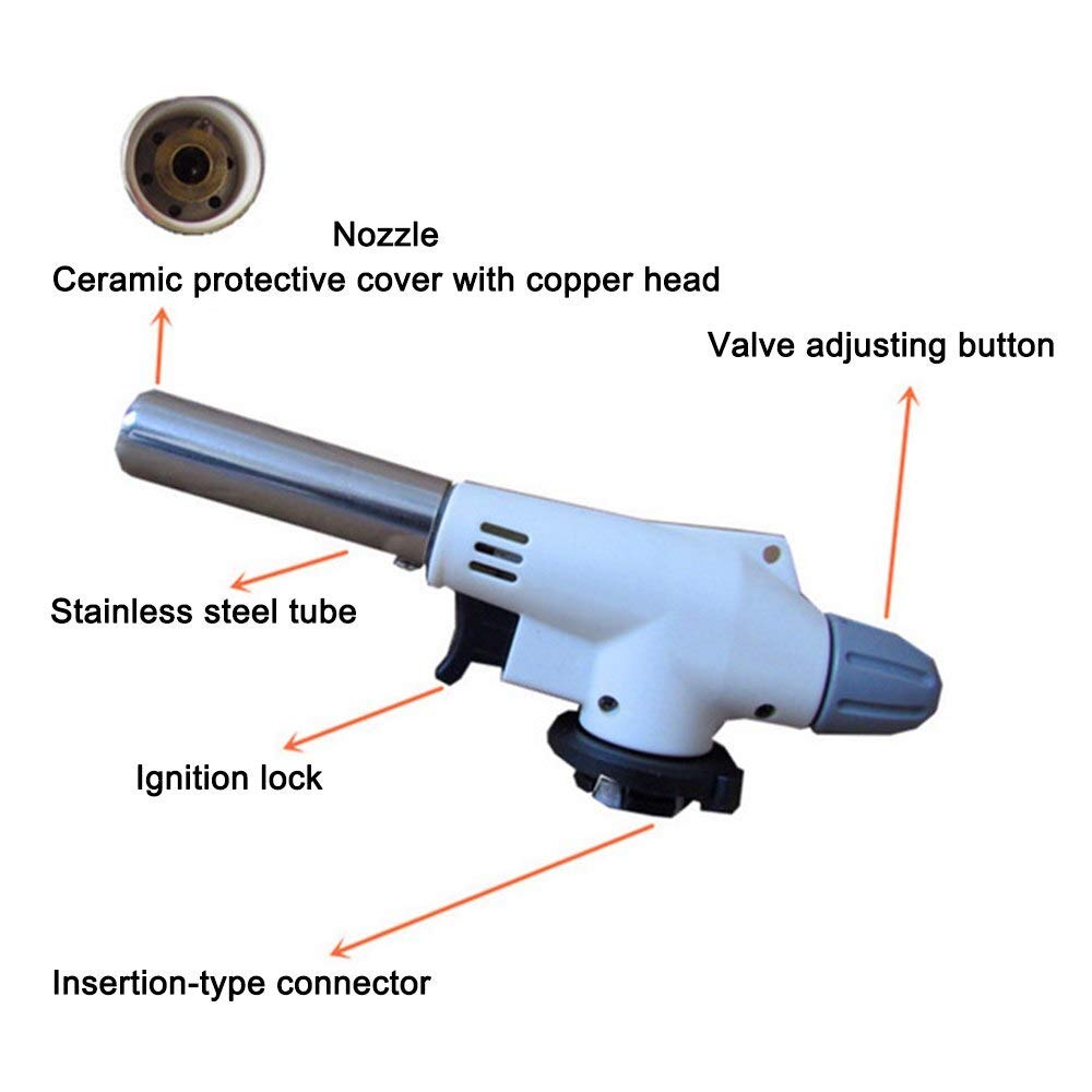 Other Bbq Tools - Gas Torch Flame Gun Blowtorch Cooking Soldering Butane Auto Ignition Burners Lighter Heating Welding - Blowtorch Cook Cordless Auto Kitchen Iron Torch Heat Heat Torch Gun