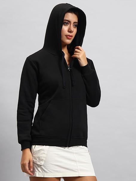Styleville.in Women Sweatshirt Black Comfortable Casual Wear