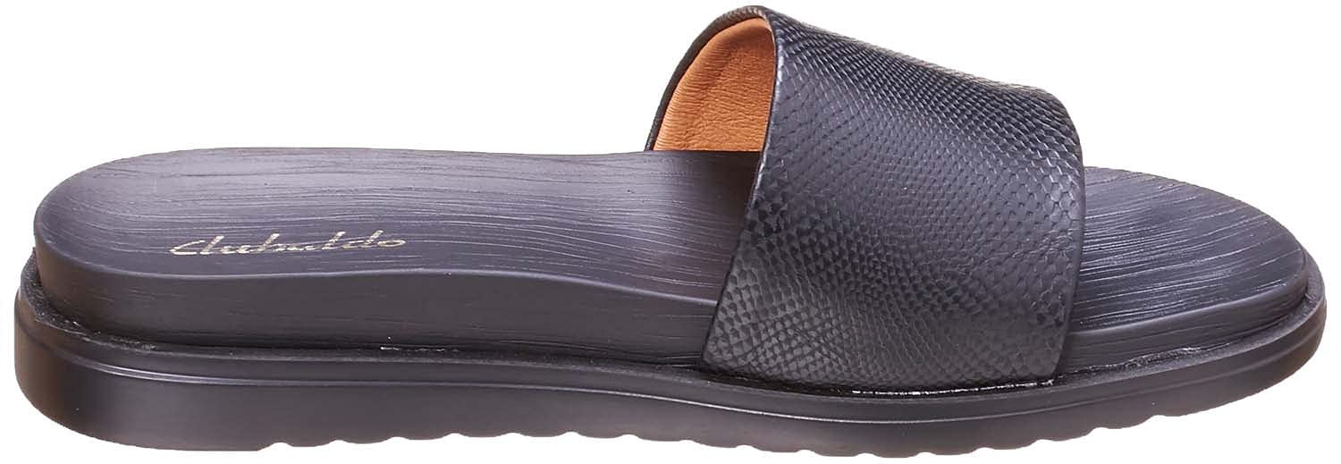 Club Aldo Snakeskin Embossed Faux Leather Round-Toe Slide Slippers For Women