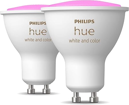 Philips Hue Smart Light 2 Pack (GU10) | White & Color Ambiance, Bluetooth