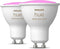 Philips Hue Smart Light 2 Pack (GU10) | White & Color Ambiance, Bluetooth