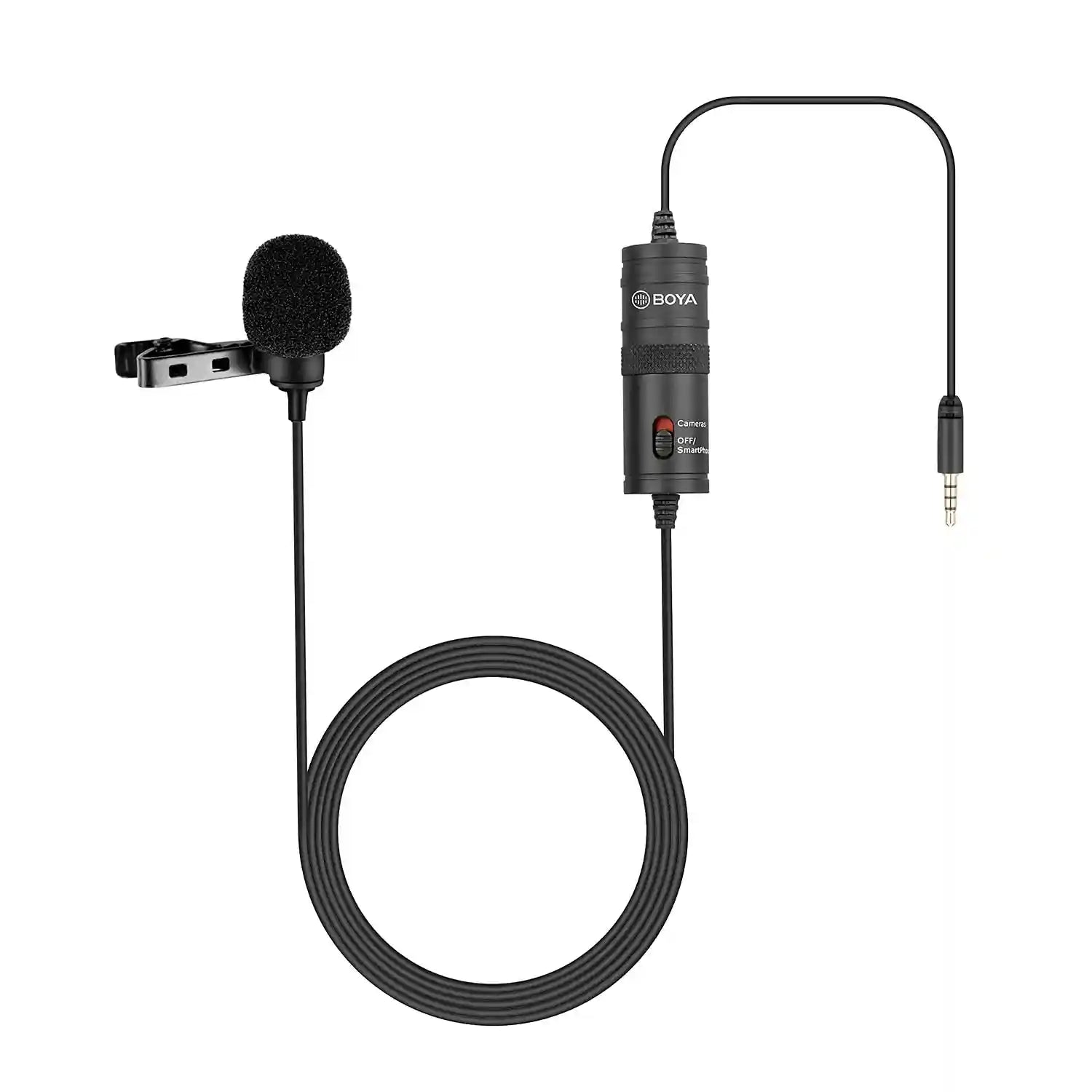 BOYA BY-M1 Lavalier Microphone – Universal Clip-On Mic for Smartphones, DSLR Cameras, Camcorders, Audio Recorders, and PCs - Safqqa Egypt