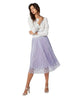 Splash Pleated Lace Midi A-Line Skirt for Women - Safqqa Egypt