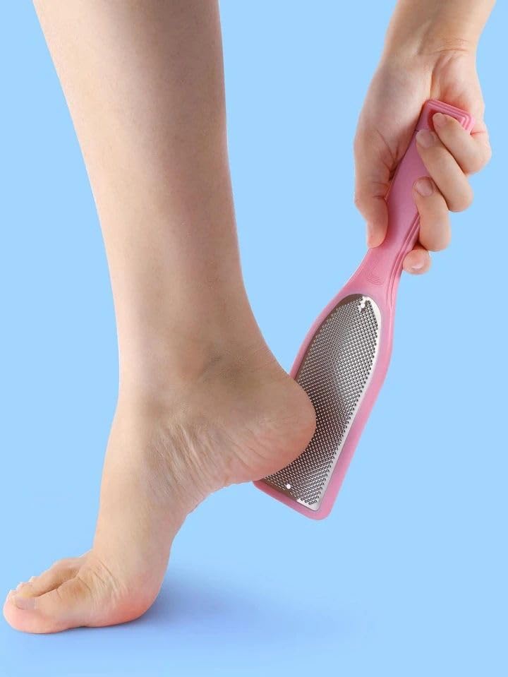 مبرد قدم لإزالة الجلد الميت - أداة باديكير من فولاذ مقاوم للصدأ | مزيل تشققات الكعب، أداة تنظيف القدم قابلة لإعادة الاستخدام، إزالة مسامير القدم، أقدام ناعمة
