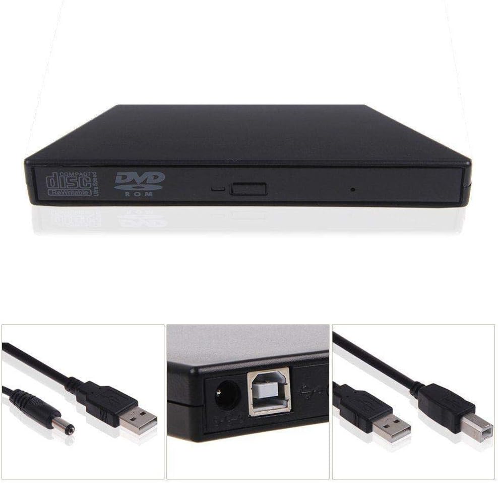USB 2.0 External DVD ROM Combo Drive CD-RW Burner Player Reader For Laptop MAC