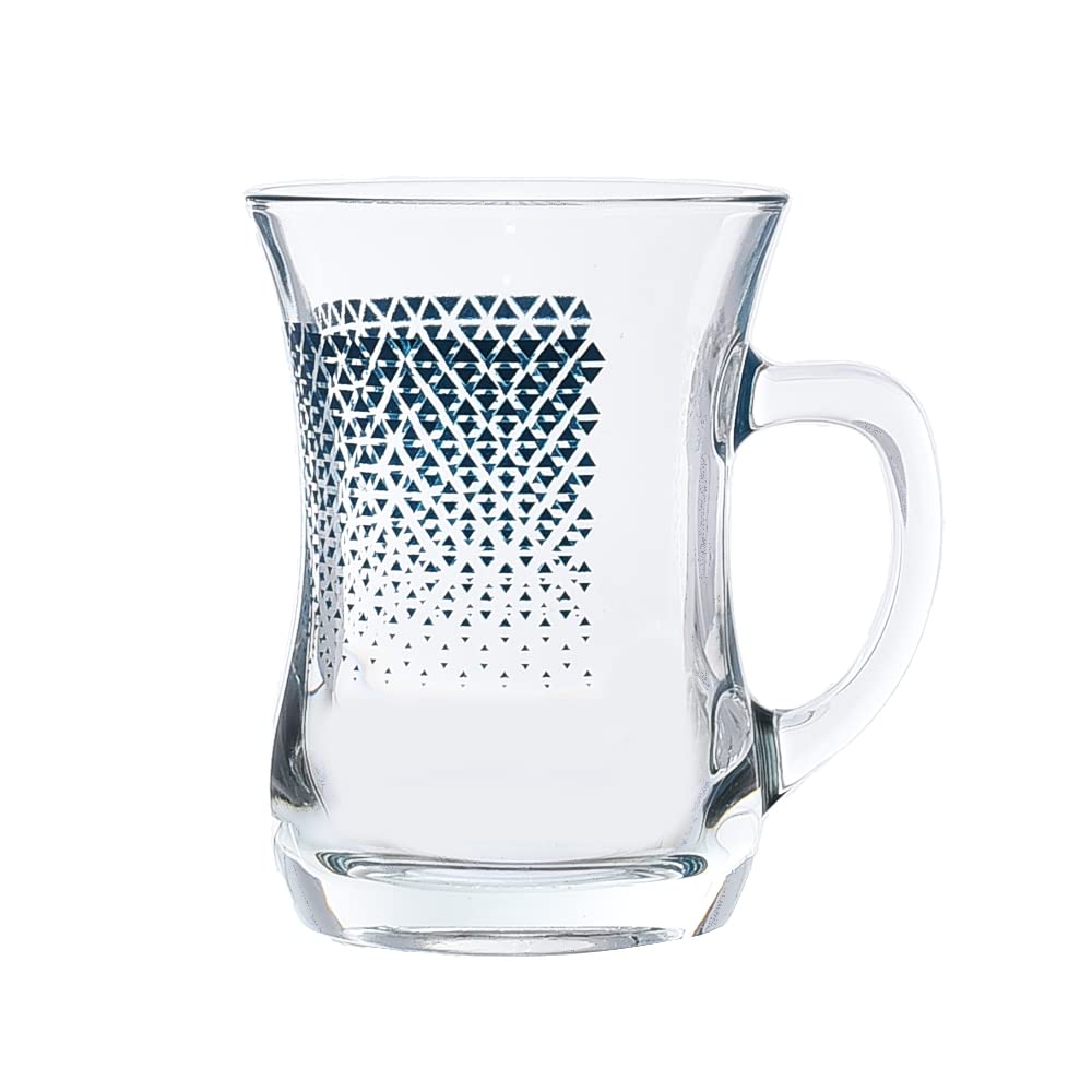 Dimlaj High-quality Glass Tea Set, Printed With Colors, 2 pieces