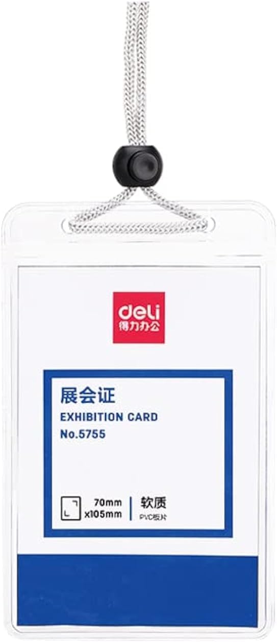 Deli Visual Communication Name Badge/Lanyard 5755 - Grey