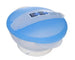 Plastic Food Set With Lid For Kids 2 Pieces (Plate+Spoon), Blue DR-A-557 - Safqqa